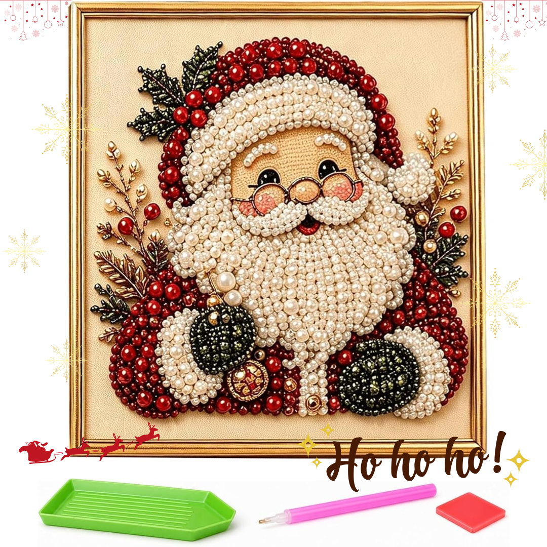 Cuadro Navideño de Perlas