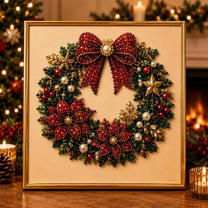 Cuadro Navideño de Perlas