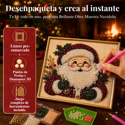 Cuadro Navideño de Perlas