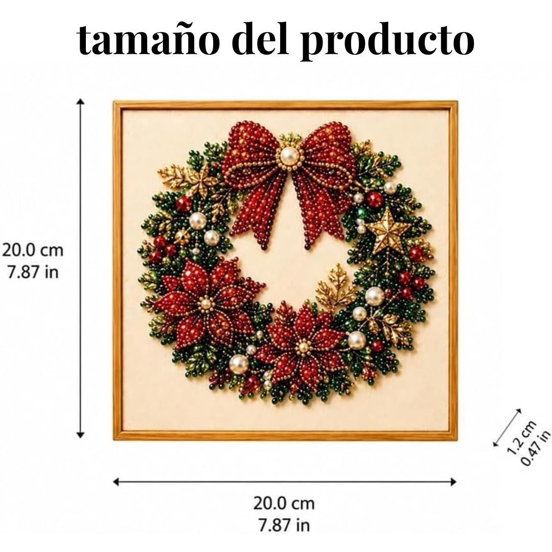 Cuadro Navideño de Perlas