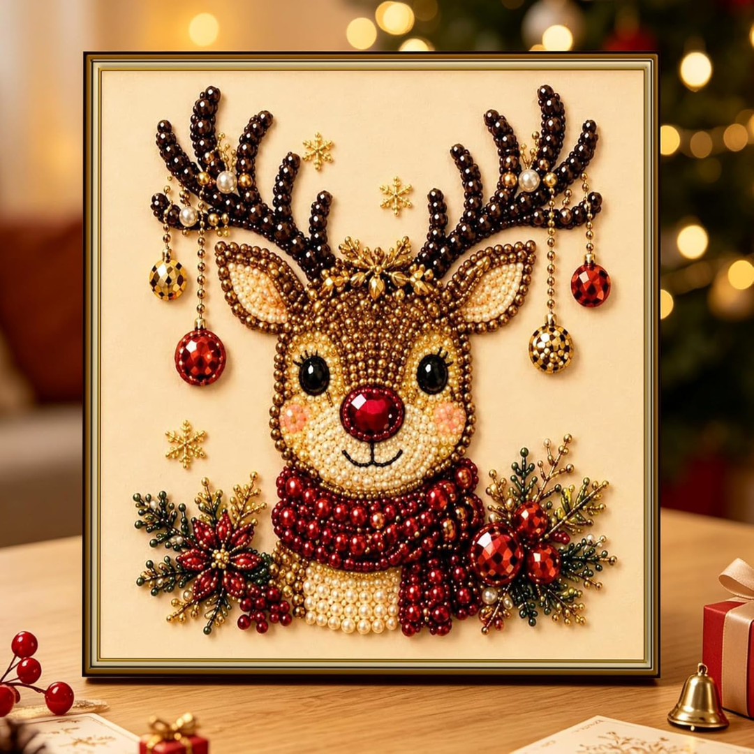 Cuadro Navideño de Perlas